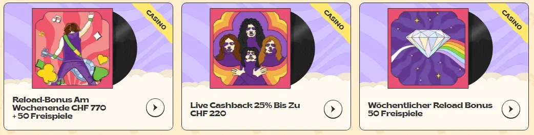 Casino Cashback – teilweise Rückerstattung von Verlusten gemäss Bedingungen